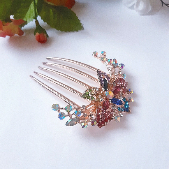 Accessories - Crystal Rhinstone Hair Clip Comb Accessory